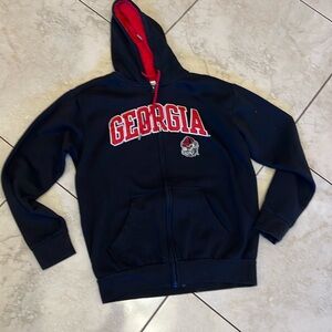 Georgia Bulldogs jacket.